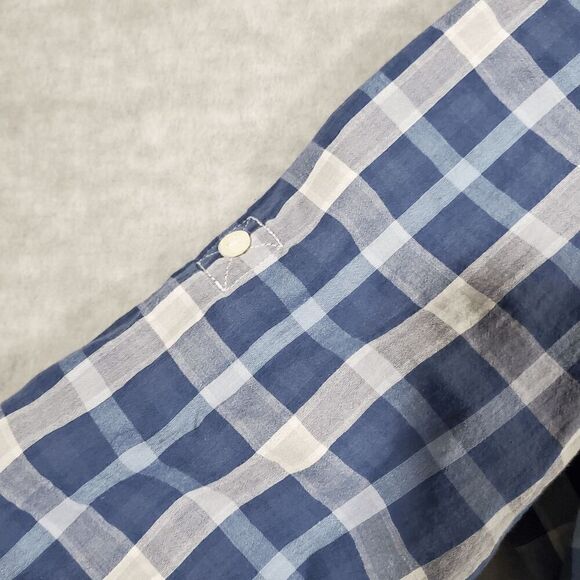 Lauren Ralph Lauren Shirt Womens Large Blue Plaid Regular Fit Casual Button Down - Picture 5 of 8